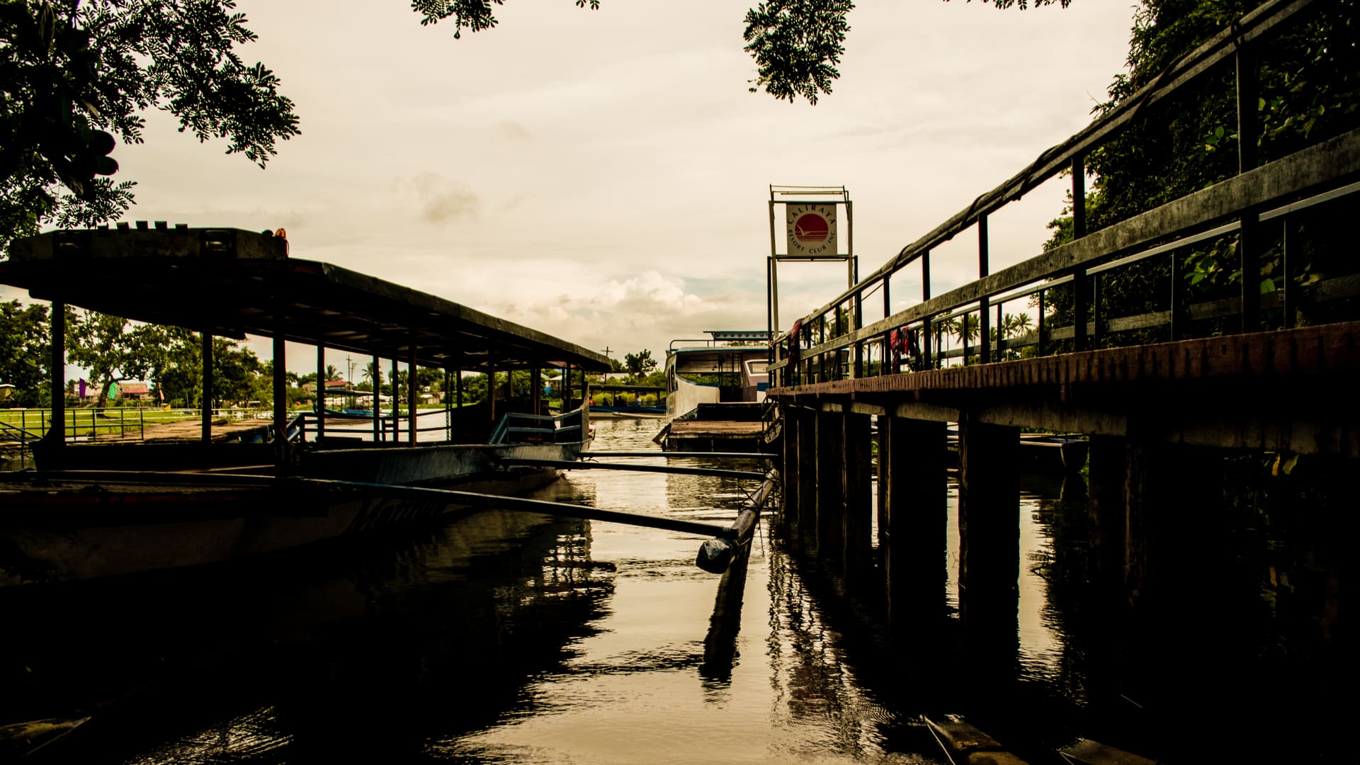 Dock structure by the water